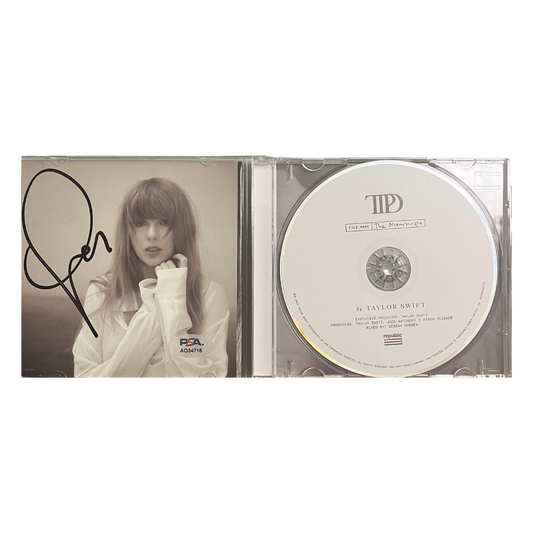 Taylor Swift Autographed Tortured Poets CD PSA COA