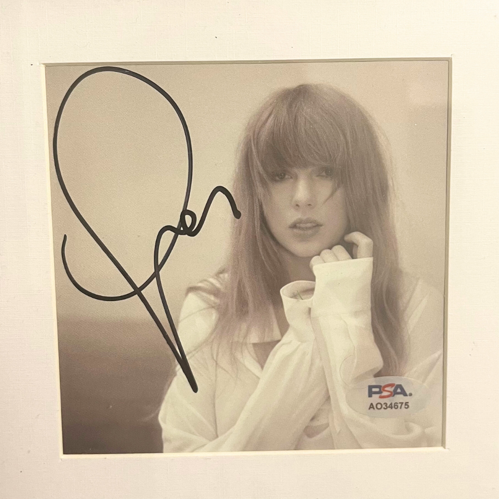 Taylor Swift framed autographed Tortured Poets CD PSA COA